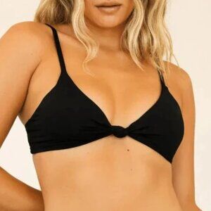 Black Zen Triangle Bikini Top